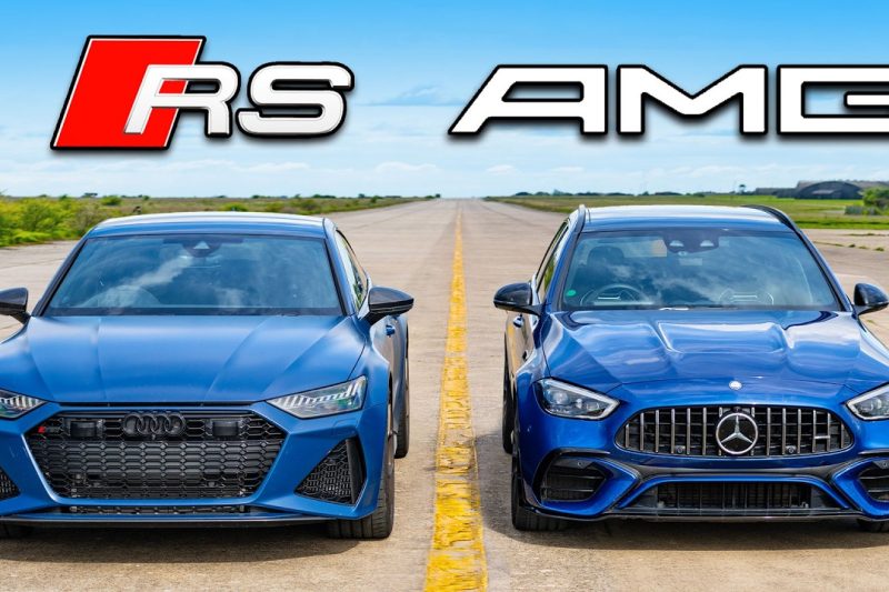 New AMG C63 v Audi RS7 Performance: DRAG RACE