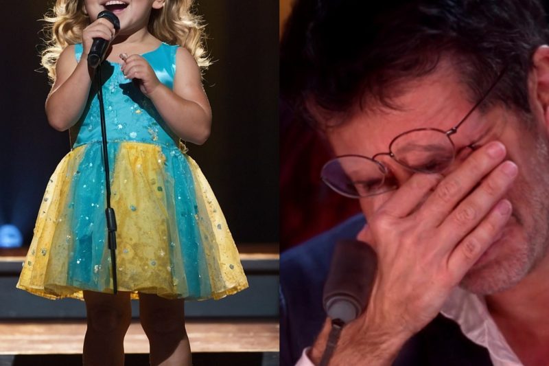 “This has never happened before in history, Simon Cowell Breaks Down in TEARS as little girl started singing, the entire crowd gasped